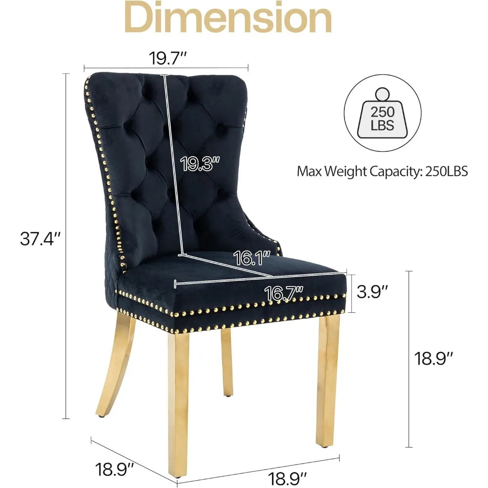 Velvet Dining Chairs Set of 2