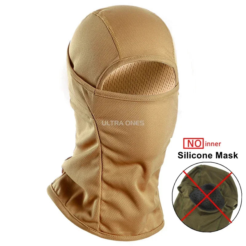 Tactical Mask Outdoor Balaclava Head Hood Silicone