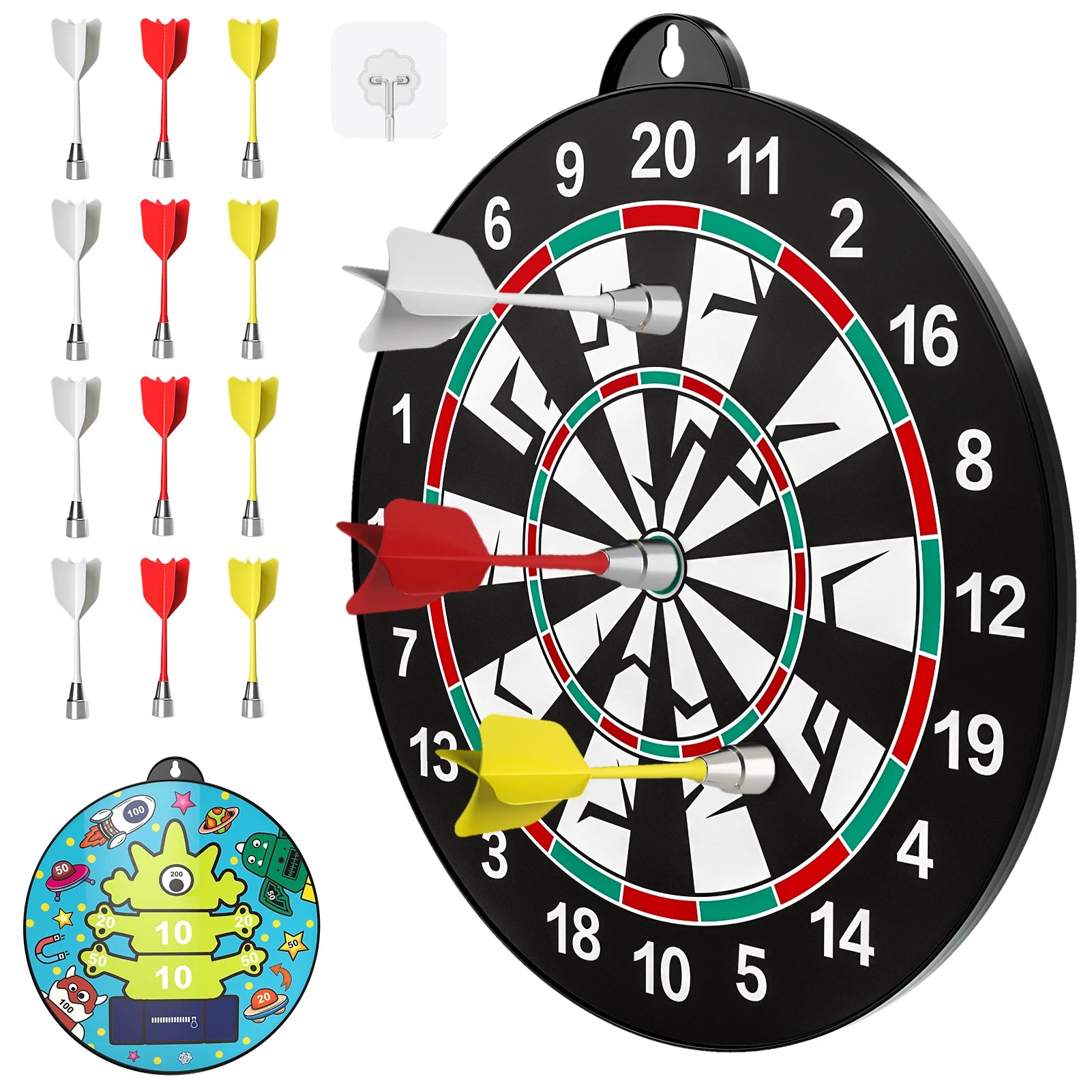 14 PCS Double-Sided Magnetic Dart Board