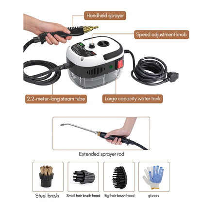 Handheld Steam Cleaner 1500W High Power 6 Speeds