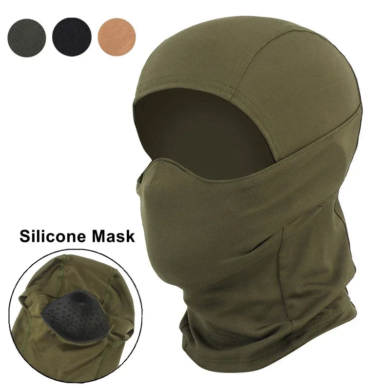 Tactical Mask Outdoor Balaclava Head Hood Silicone