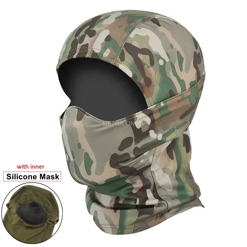 Tactical Mask Outdoor Balaclava Head Hood Silicone
