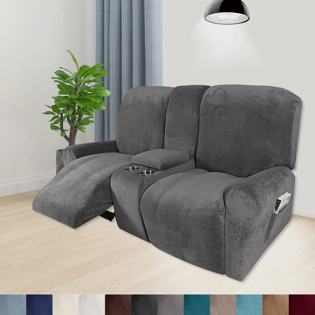Recliner 2 Seater Sofa Covers with Cup Holders