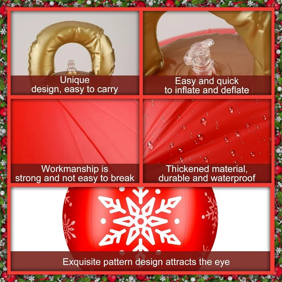 3 Pcs 32 Giant Inflatable Christmas Ball