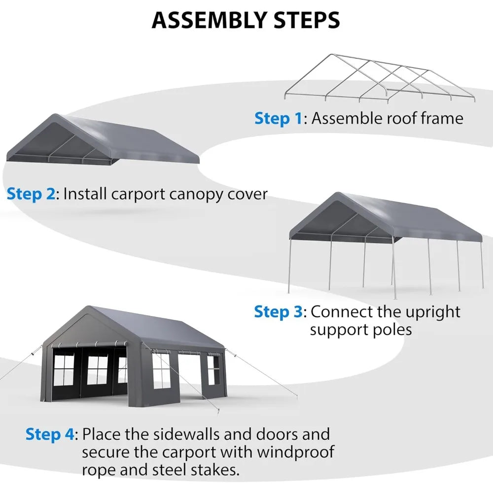 Carport 13'x20' Heavy Duty