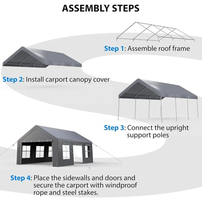 Carport 13'x20' Heavy Duty