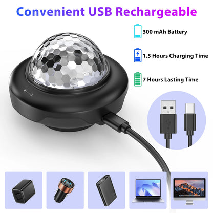2PCS  Voice-Activated Magic Ball Light LED Disco Ball