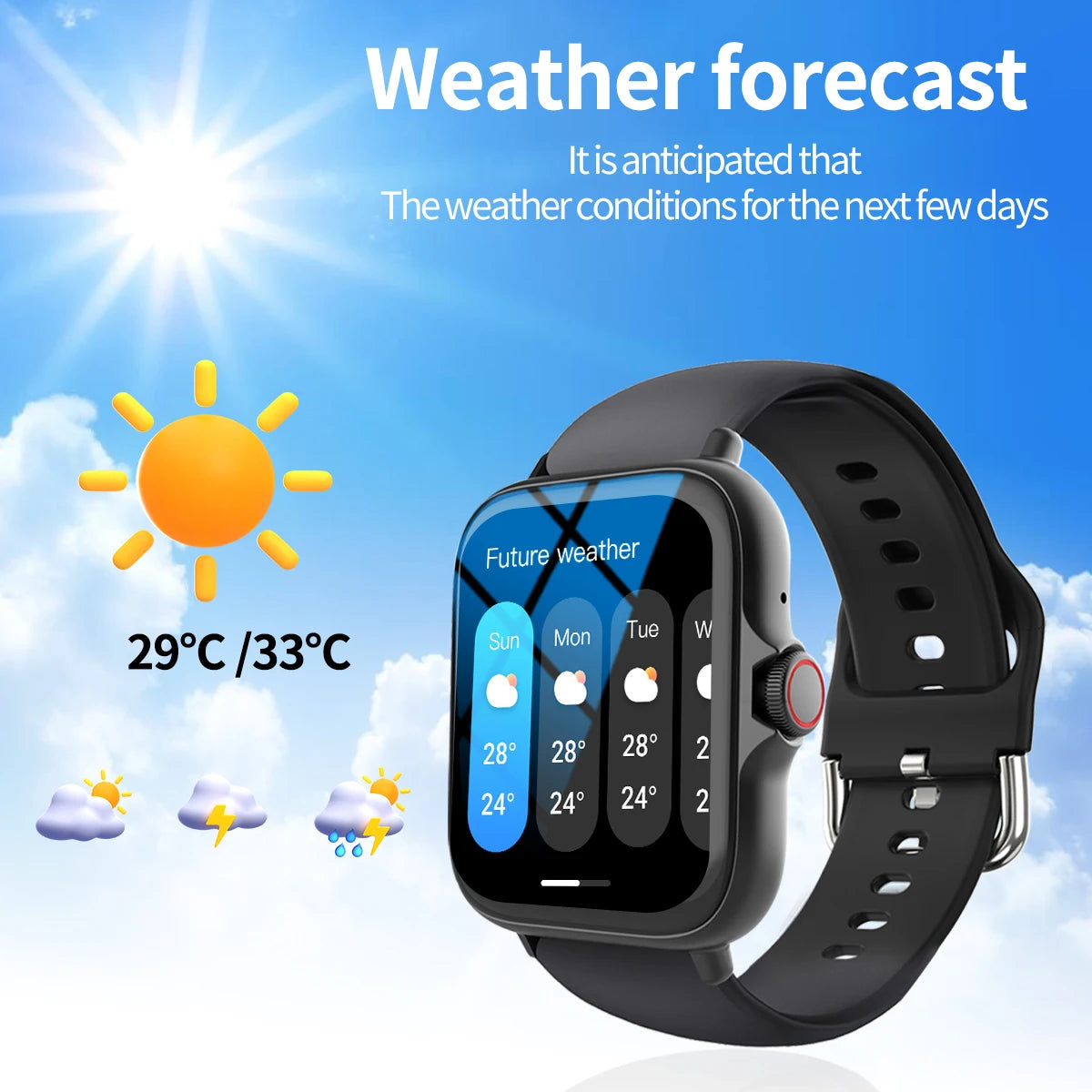 Smart watch with full touch screen,