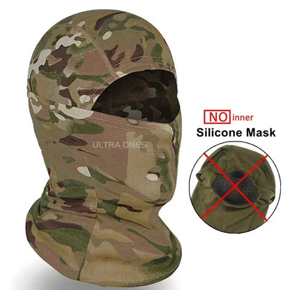 Tactical Mask Outdoor Balaclava Head Hood Silicone