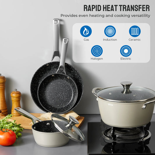 Induction Cookware Nonstick, 10-Piece