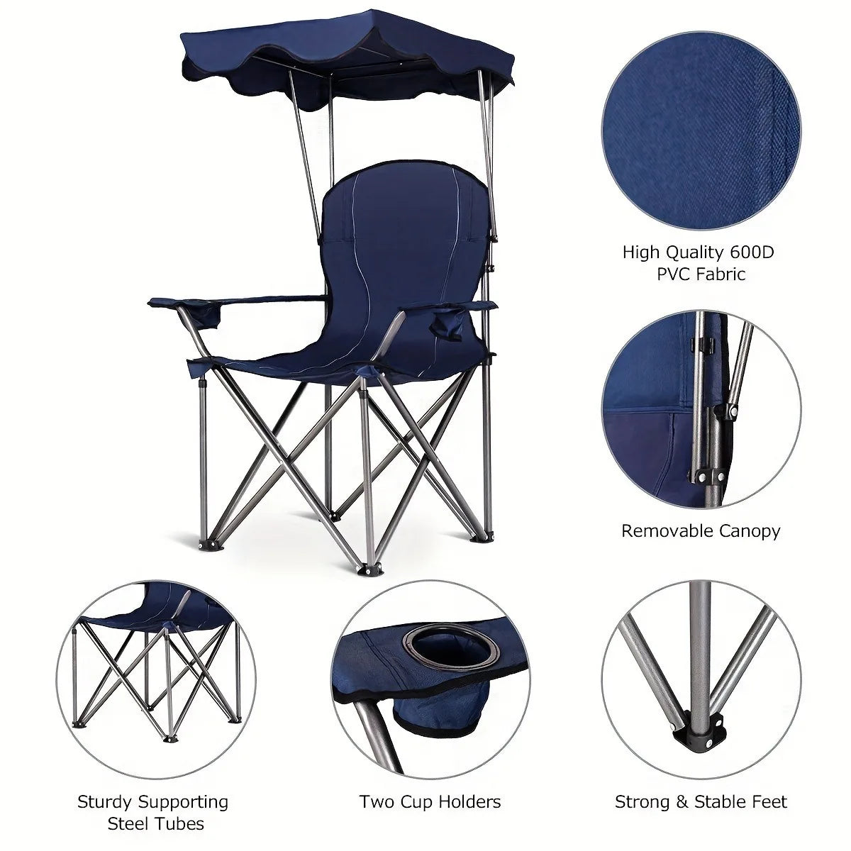 Portable Folding Beach Canopy Chair