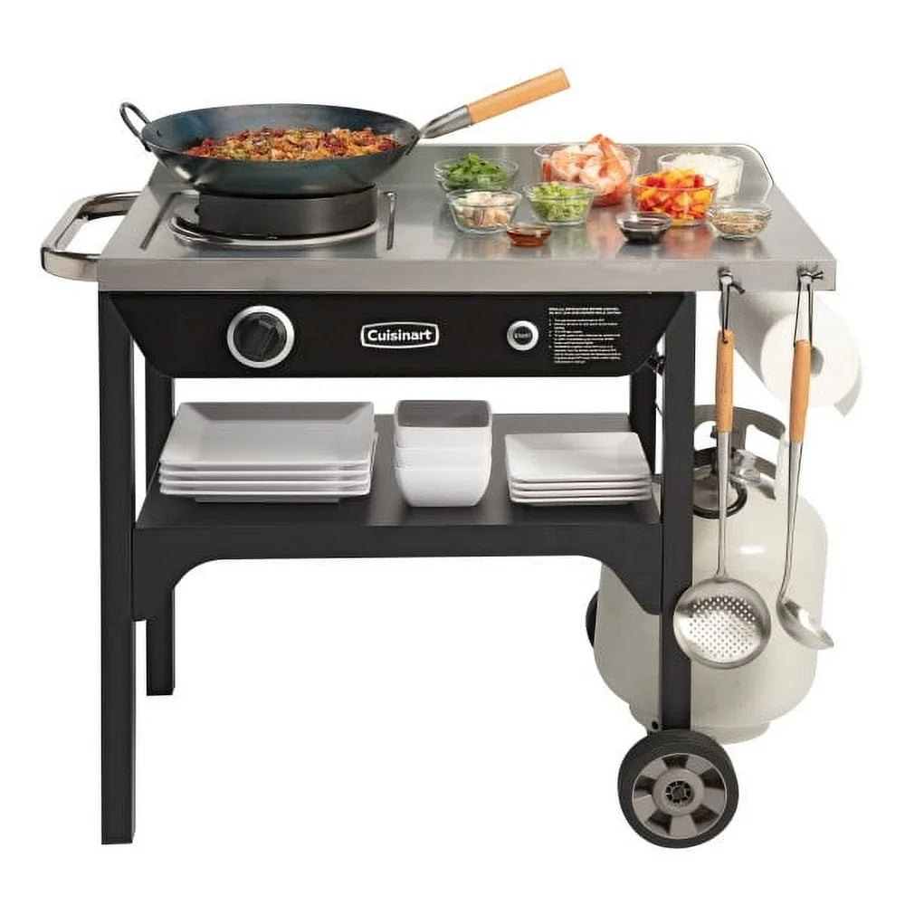 Outdoor Wok Station with 50,000 BTU Propane Burner