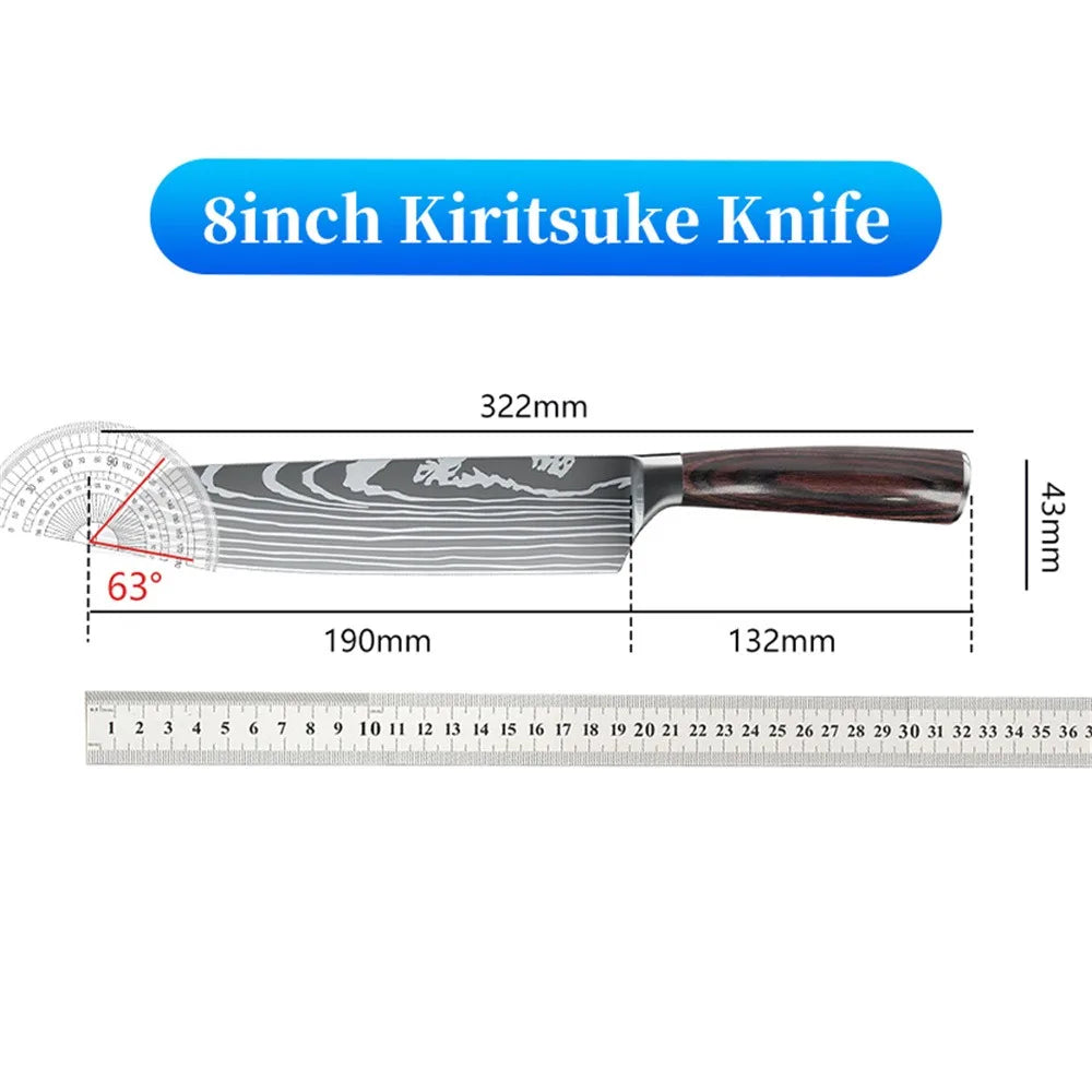 8 Inch Japanese  Knife German High Carbon Stainless Steel