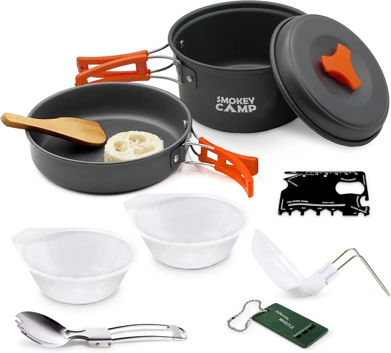 Camping Cookware Mess Kit Set with Stove