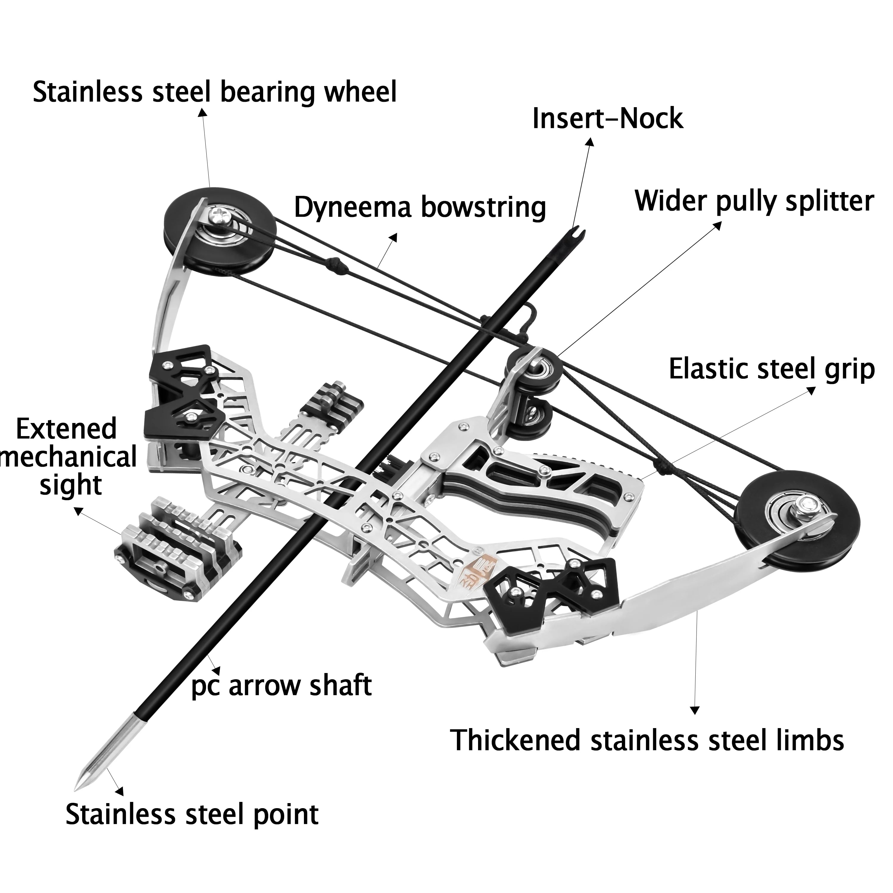 Archery 10.2" Mini Compound Bow and Arrows Set