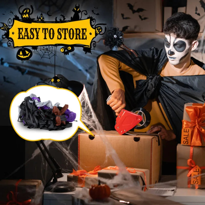 Inflatables Haunted House Castle Archway Outdoor Decorations, Scary Giant Grim Reaper Blow Up Ghost Decorations Holiday Party