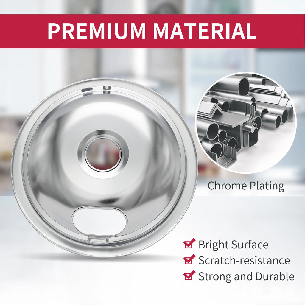 Stove Burner Drip Pans for Whirlpool Electric Range