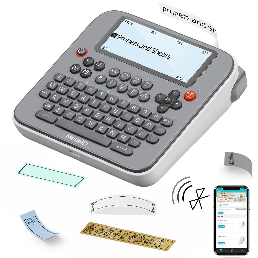 E1 Portable Label Maker - Bluetooth Compatible Thermal Printer