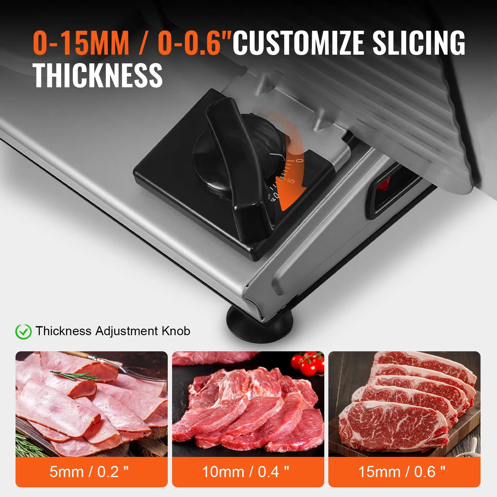 Electric Deli Food Slicer  Stainless Steel Blade