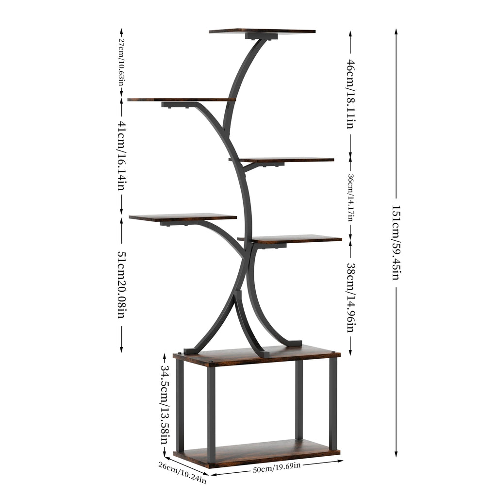 Tree-Shaped Industrial Plant Stand