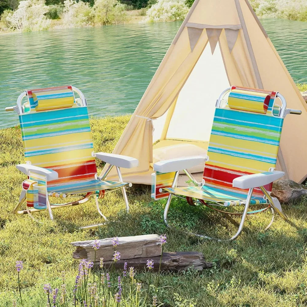 Deluxe 3-in-1 Reclining Beach Chair