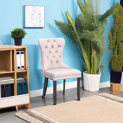 Velvet Dining Chairs Set of 6, Upholstered High-end