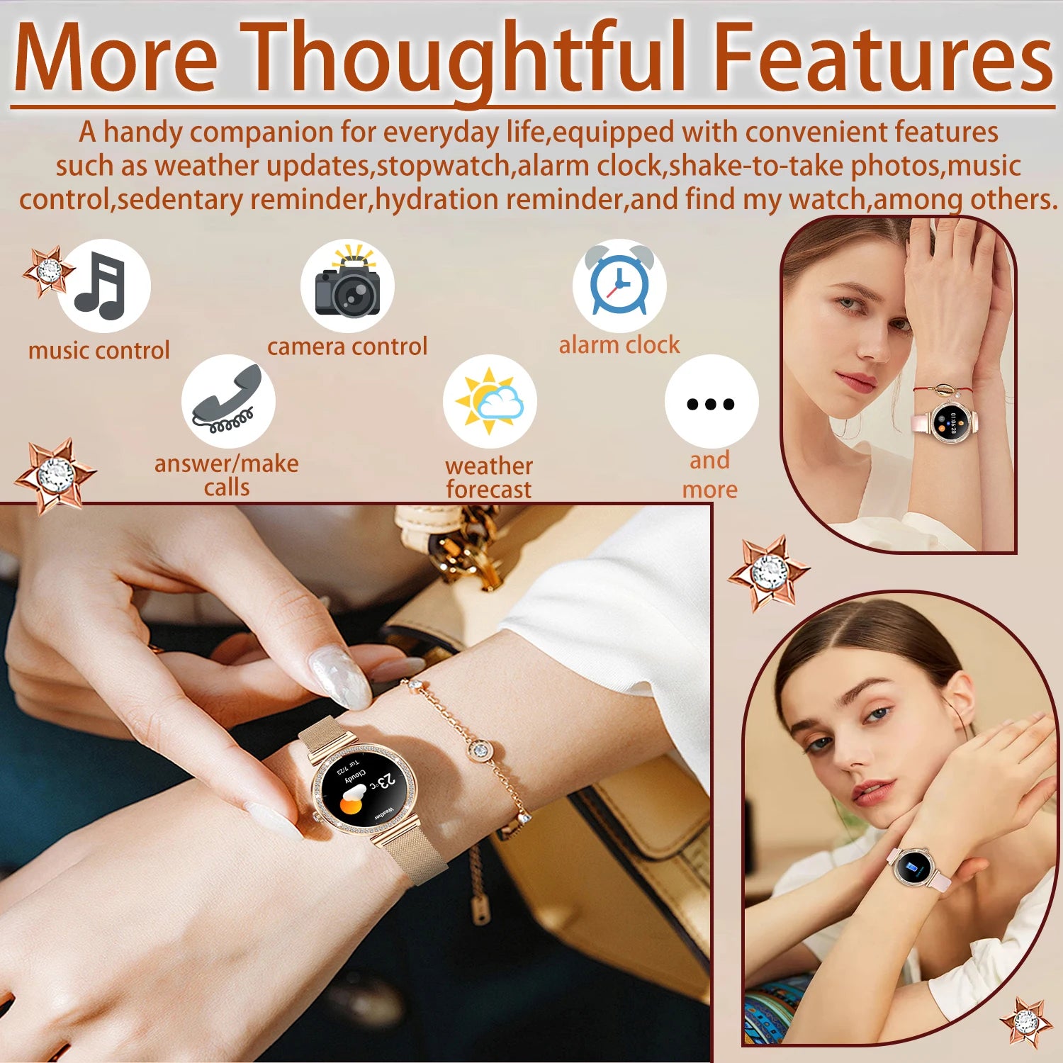 Women Smart Watch(Wireless Calls)