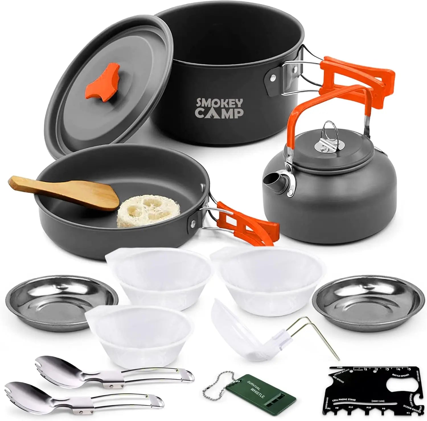 Camping Cookware Mess Kit Set with Stove