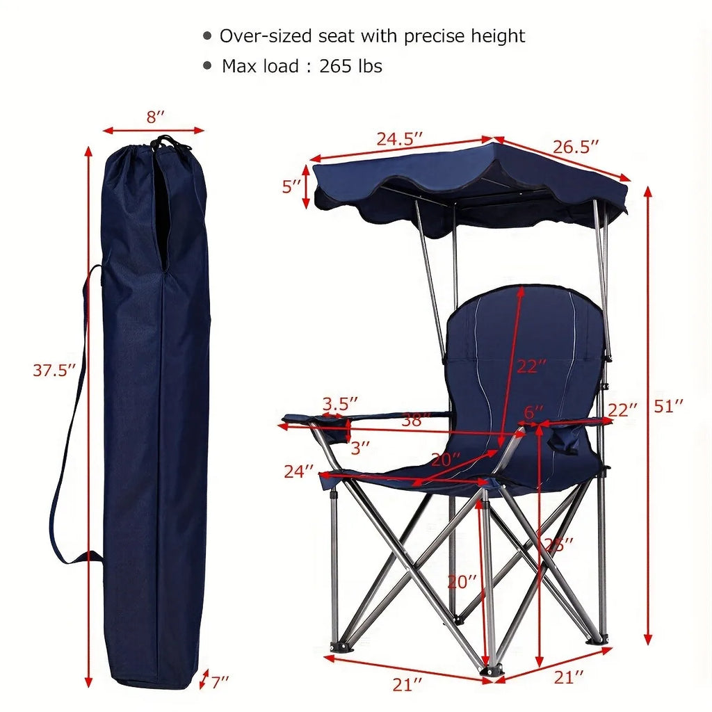 Portable Folding Beach Canopy Chair