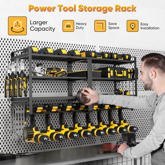 Power Tool Organizer Extended Large Heavy Duty Drill Holder