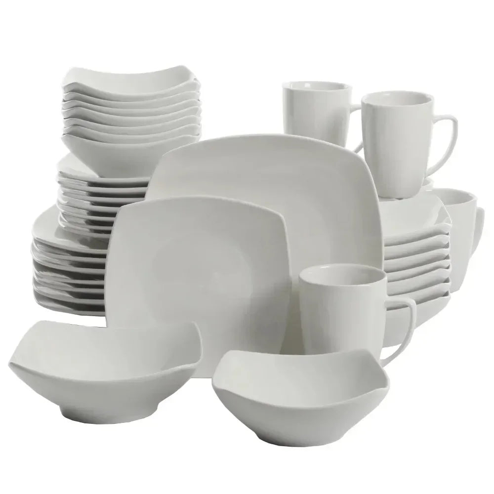 Square Expanded 40-Piece Dinnerware Set