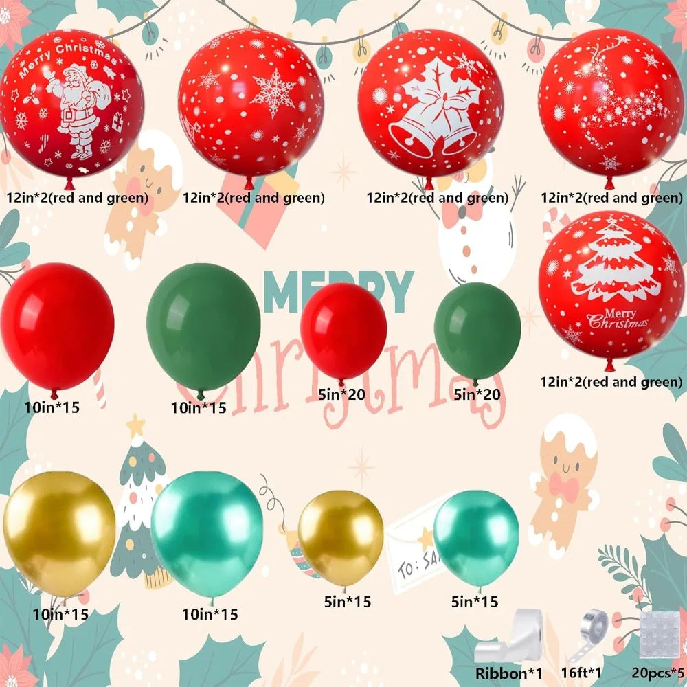 182 PCS Gingerbread Holiday Balloon Arch Kit