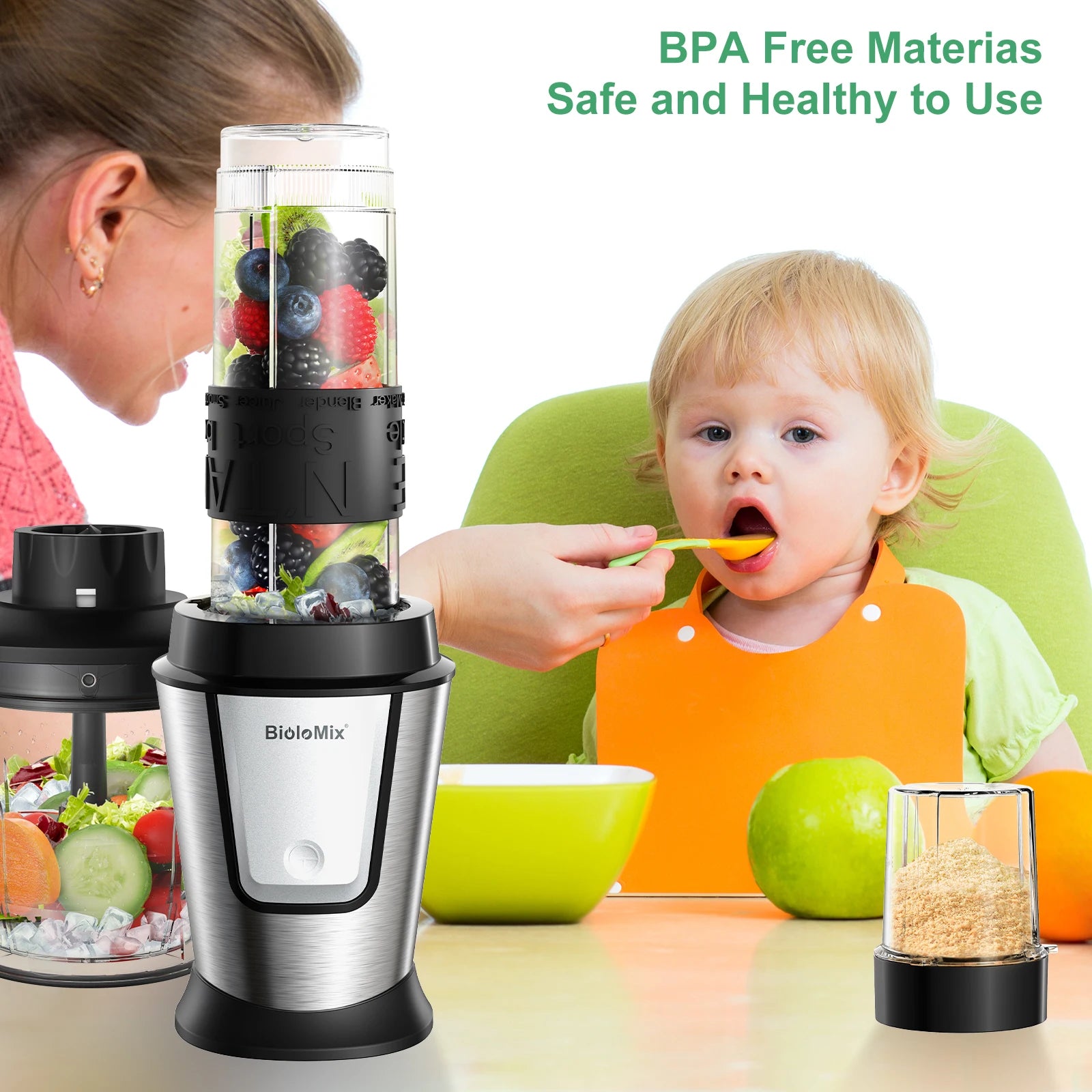 700W 3-in-1 Multifunctional Portable Food Processor