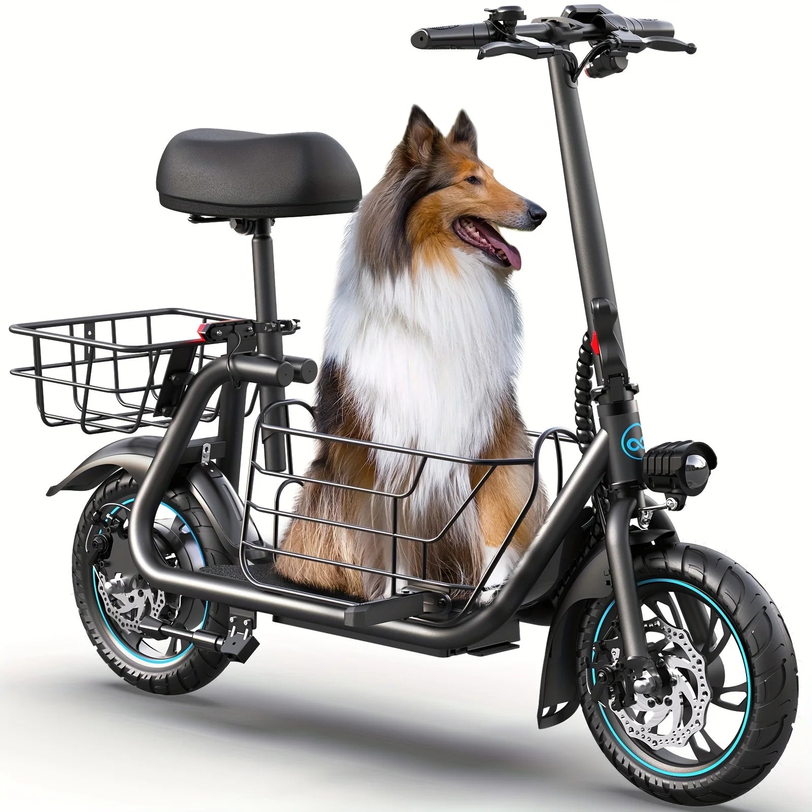 Electric Scooter with Basket for Pet