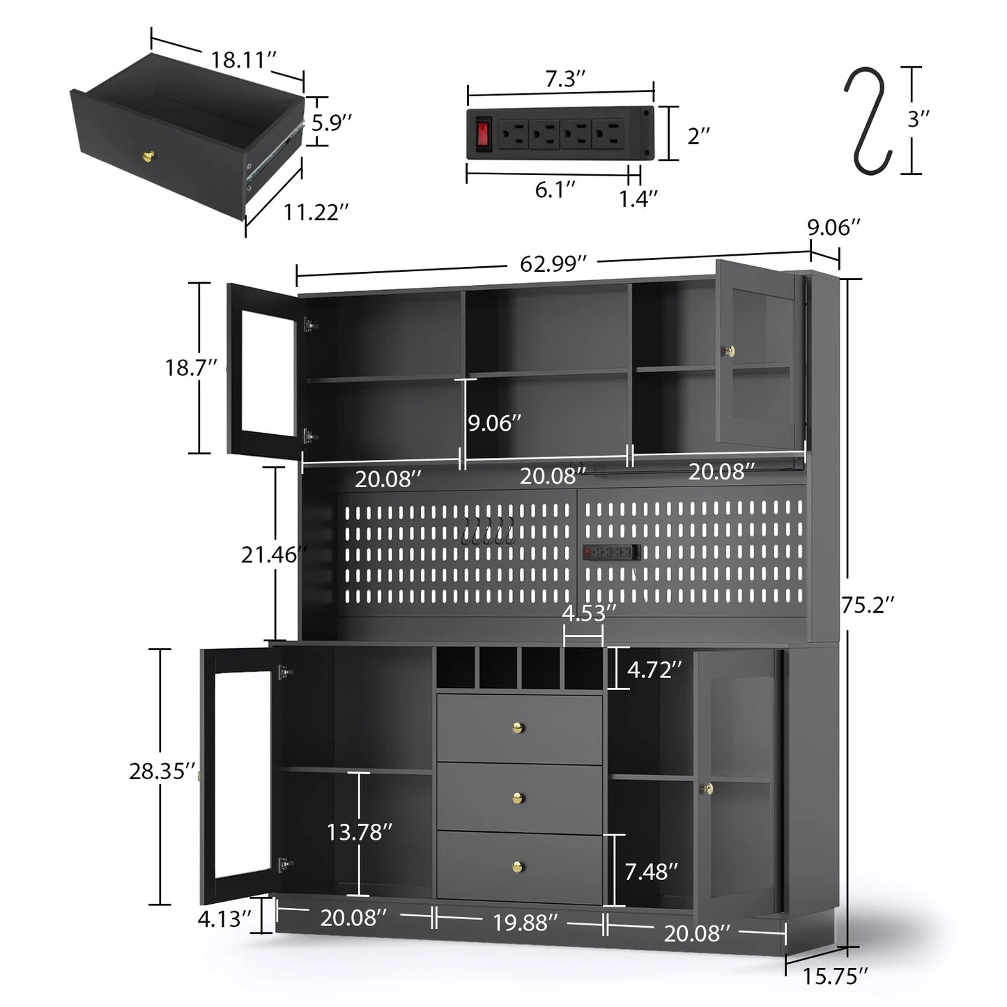 Pantry Cabinet, Kitchen Storage Cabinet