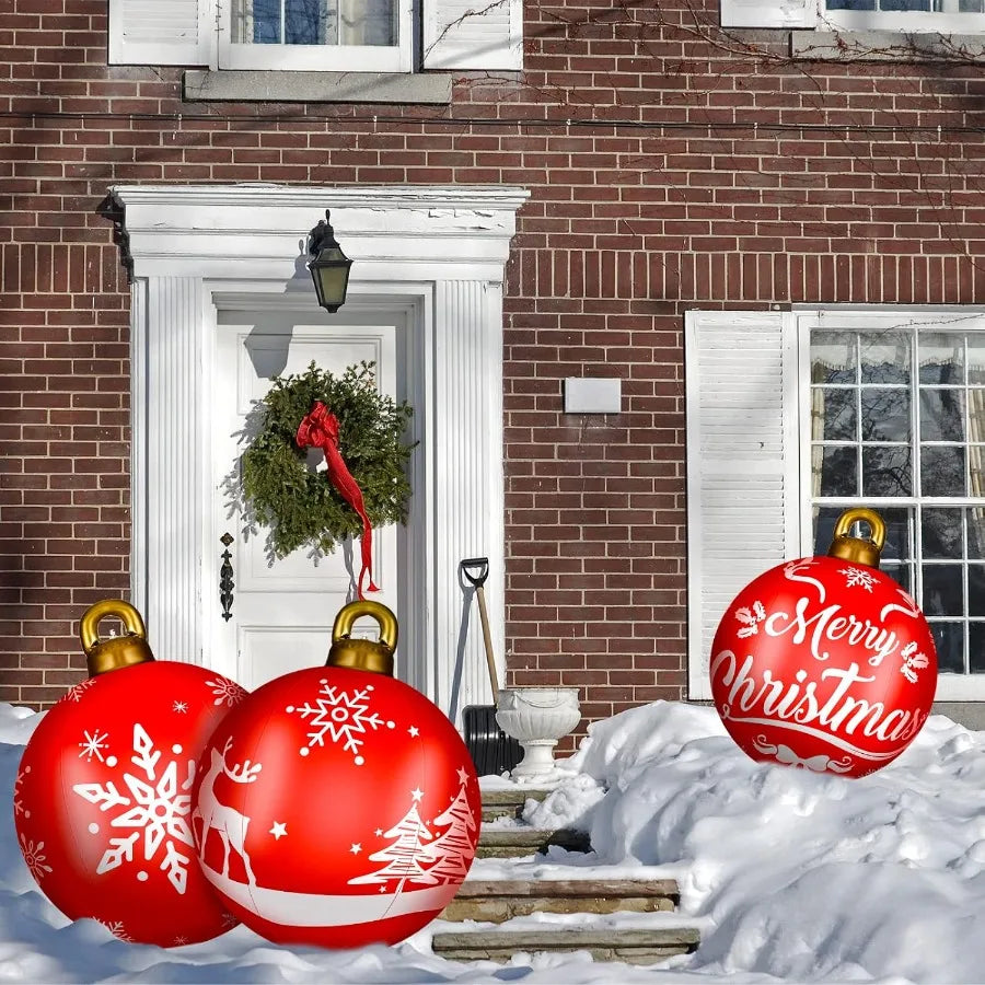3 Pcs 32 Giant Inflatable Christmas Ball