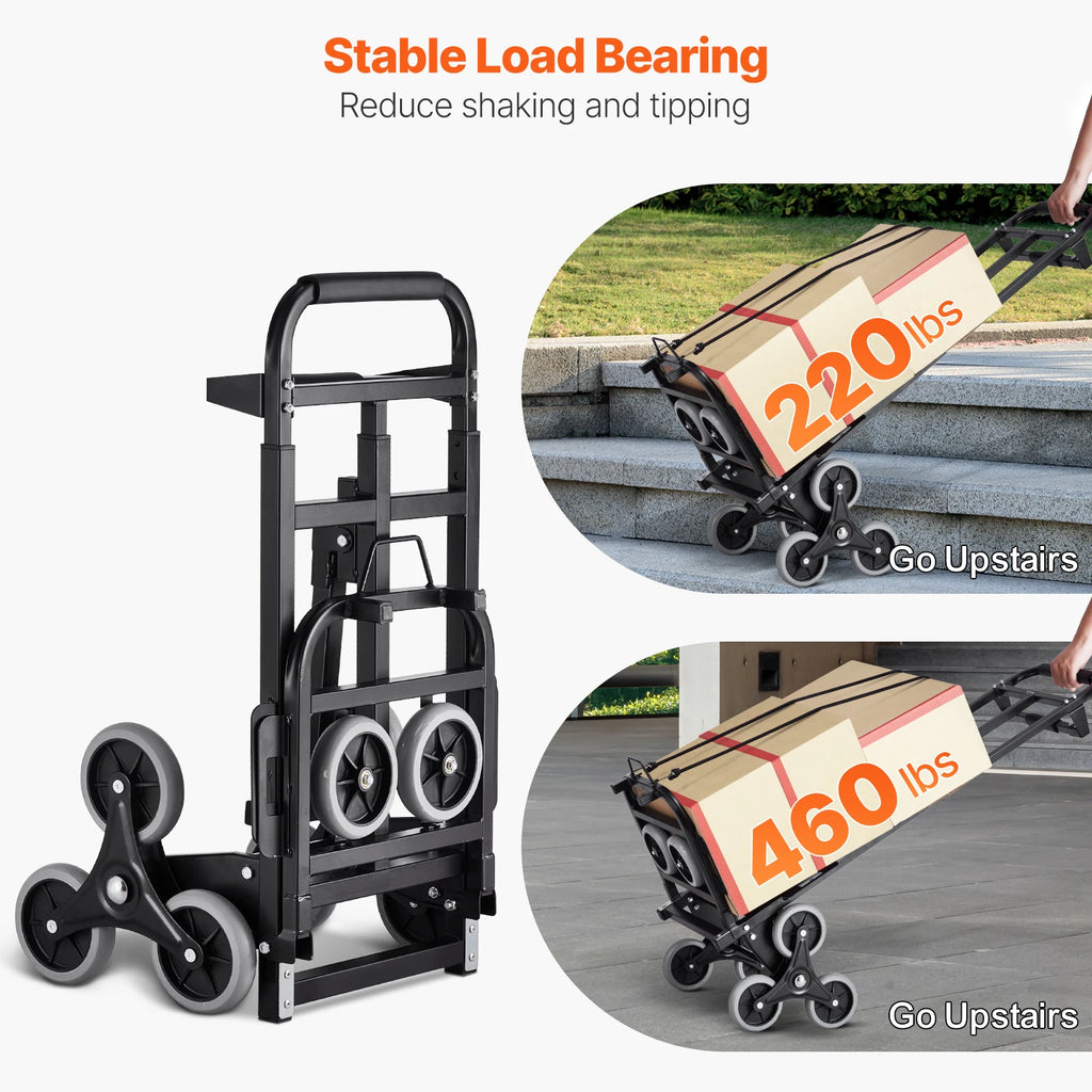 460 lbs Stair Climbing Cart Folding Hand Truck Dolly