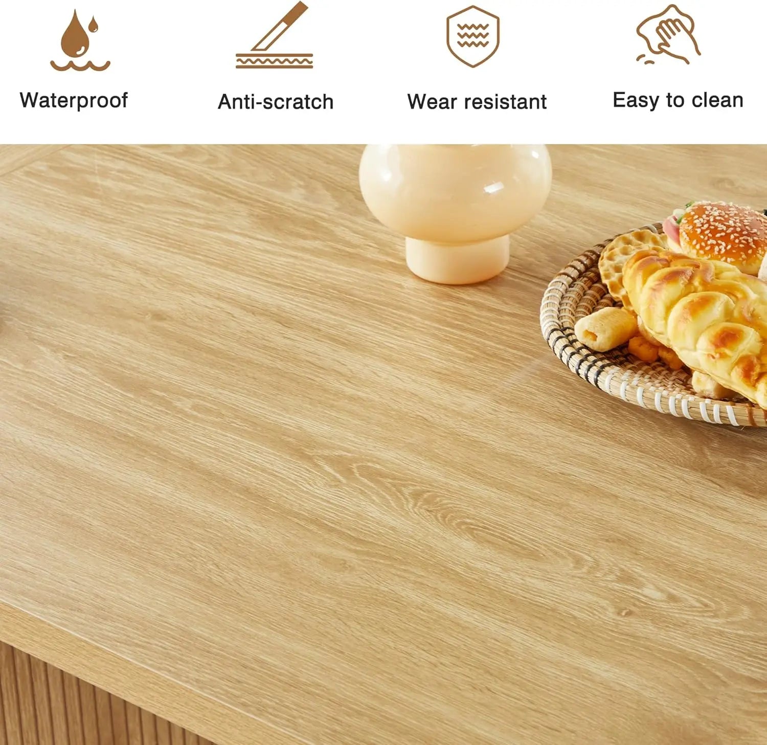 70.8 Inch Kitchen Dining Table for 4-6 People, Oval