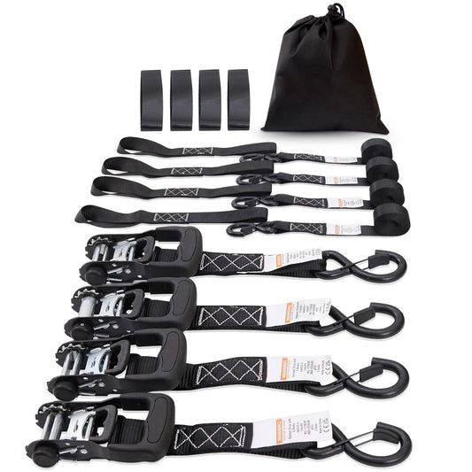 4pcs Trailer Ratchet Tie Down Straps