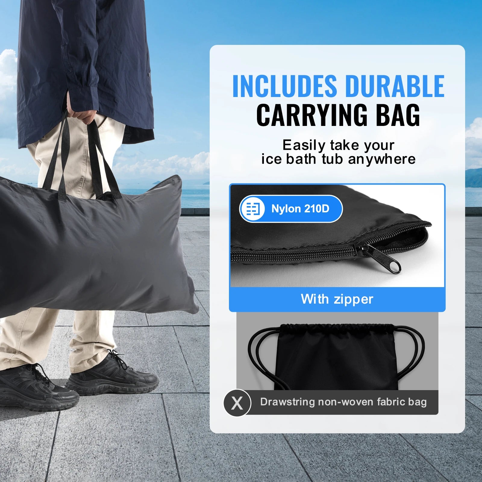 Ice Bath Tub Cold Water Therapy Plunge Tub