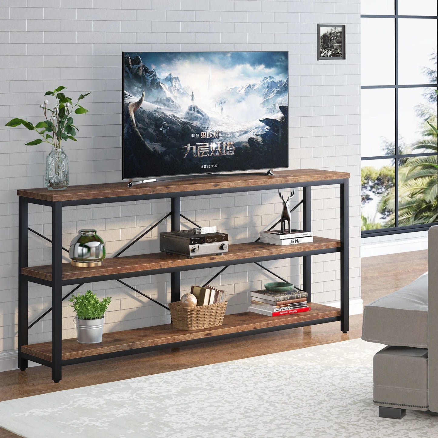 3-Tier Console Table, 70.9"