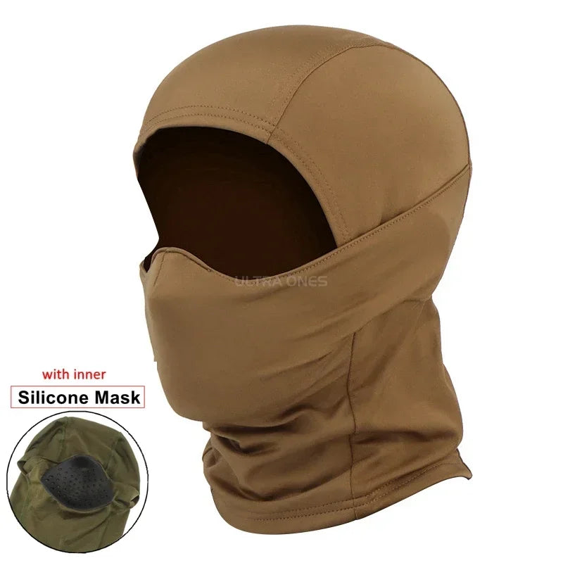 Tactical Mask Outdoor Balaclava Head Hood Silicone