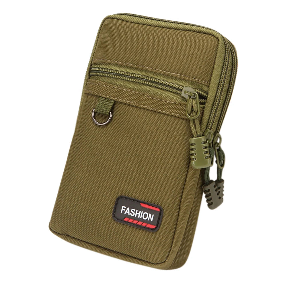 7 Inch Phone Pouch Belt Waist Bag Portable Men Coin Phone Organizer Bag Nylon Wear-resistant for Outdoor Camping Hunting
