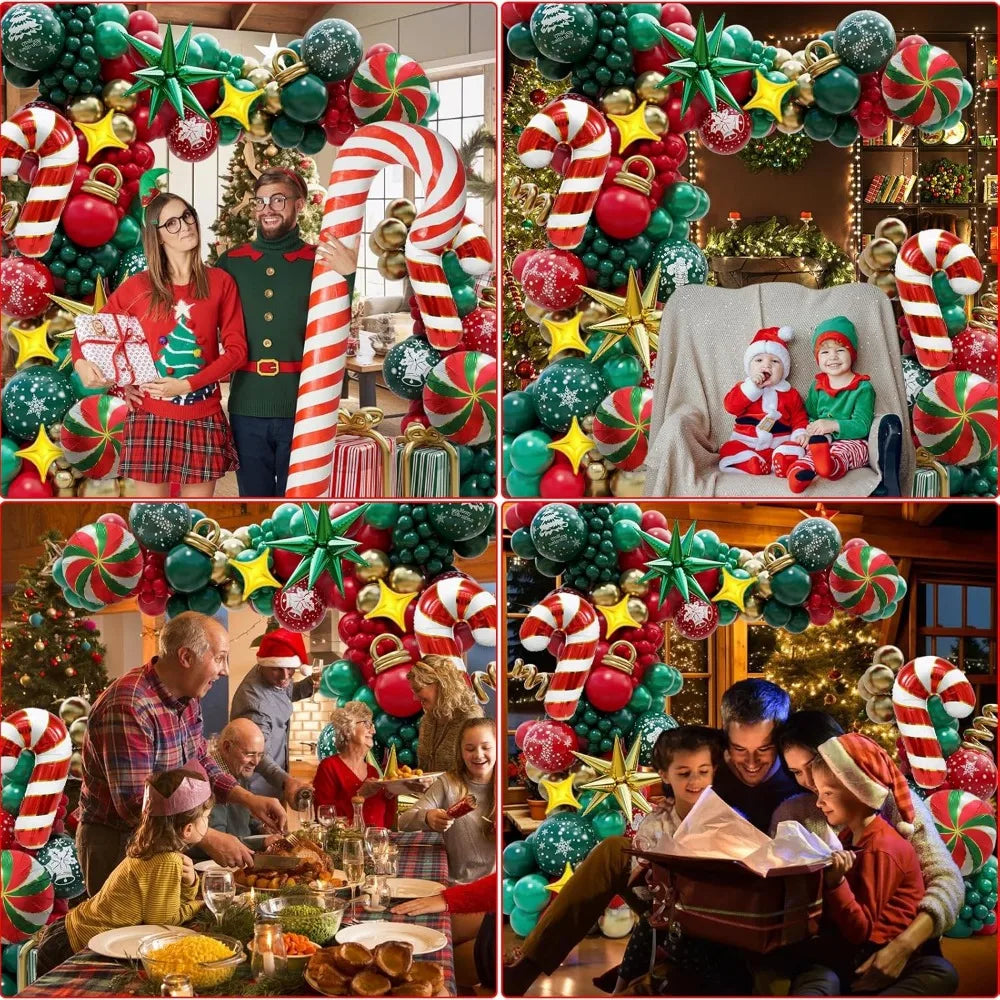 182 PCS Gingerbread Holiday Balloon Arch Kit