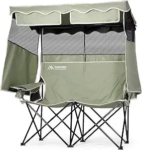 Double Beach Chair With Canopy Shade