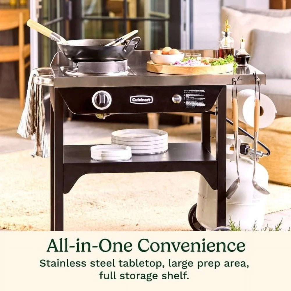 Outdoor Wok Station with 50,000 BTU Propane Burner