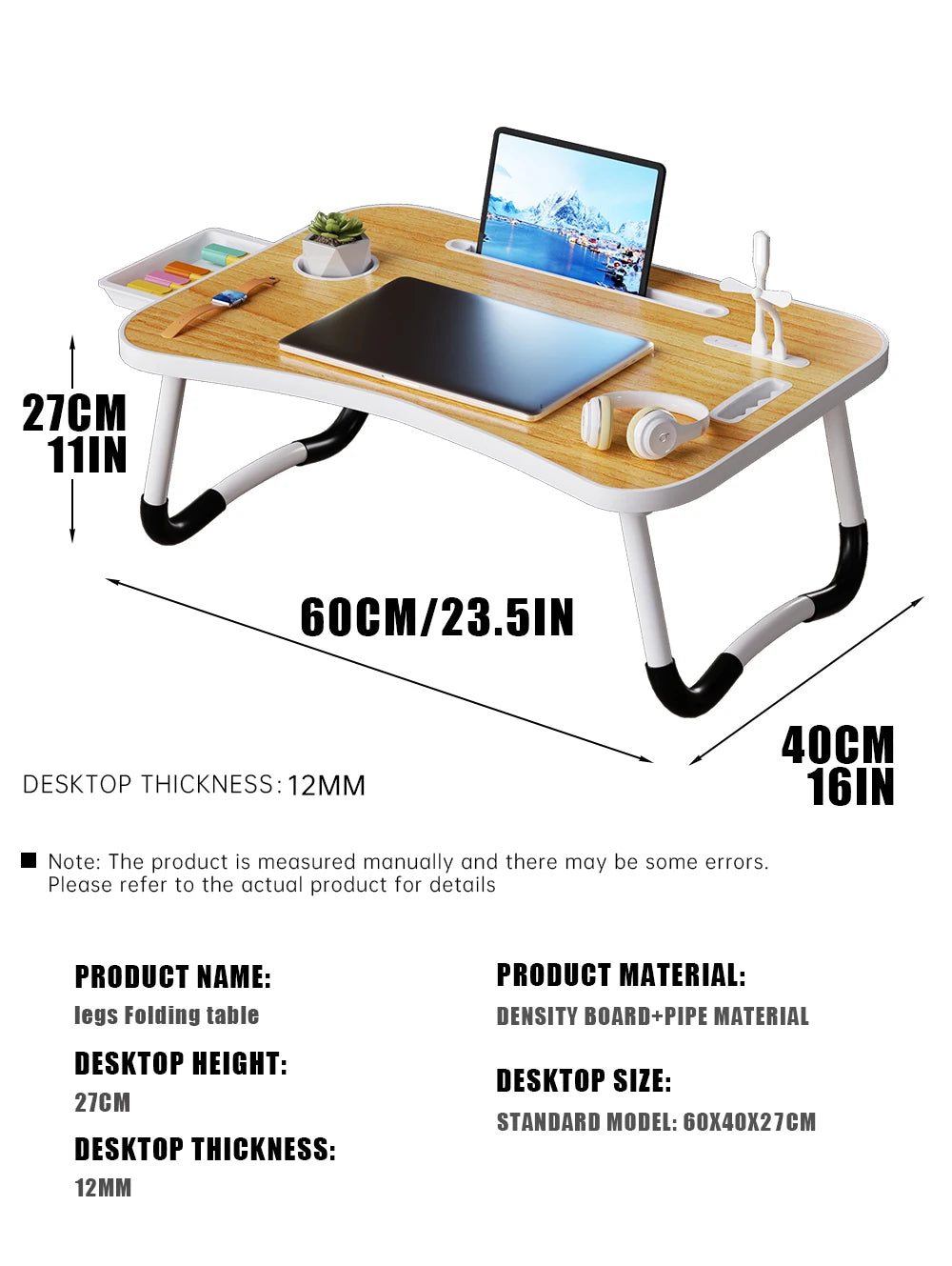 Portable Laptop Desk with USB Light