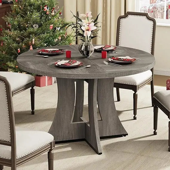 47.2 inch Round Dining Table for 4-6 People