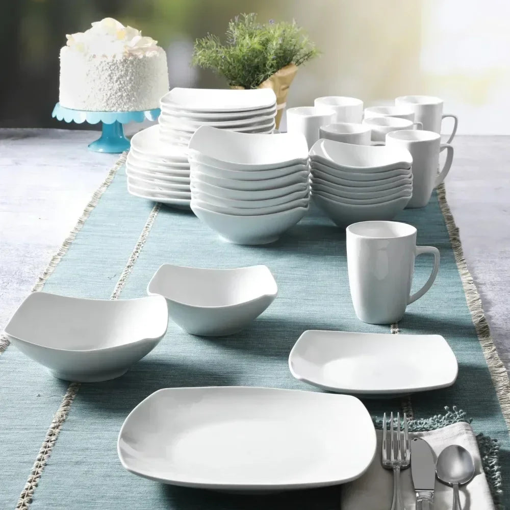 Square Expanded 40-Piece Dinnerware Set