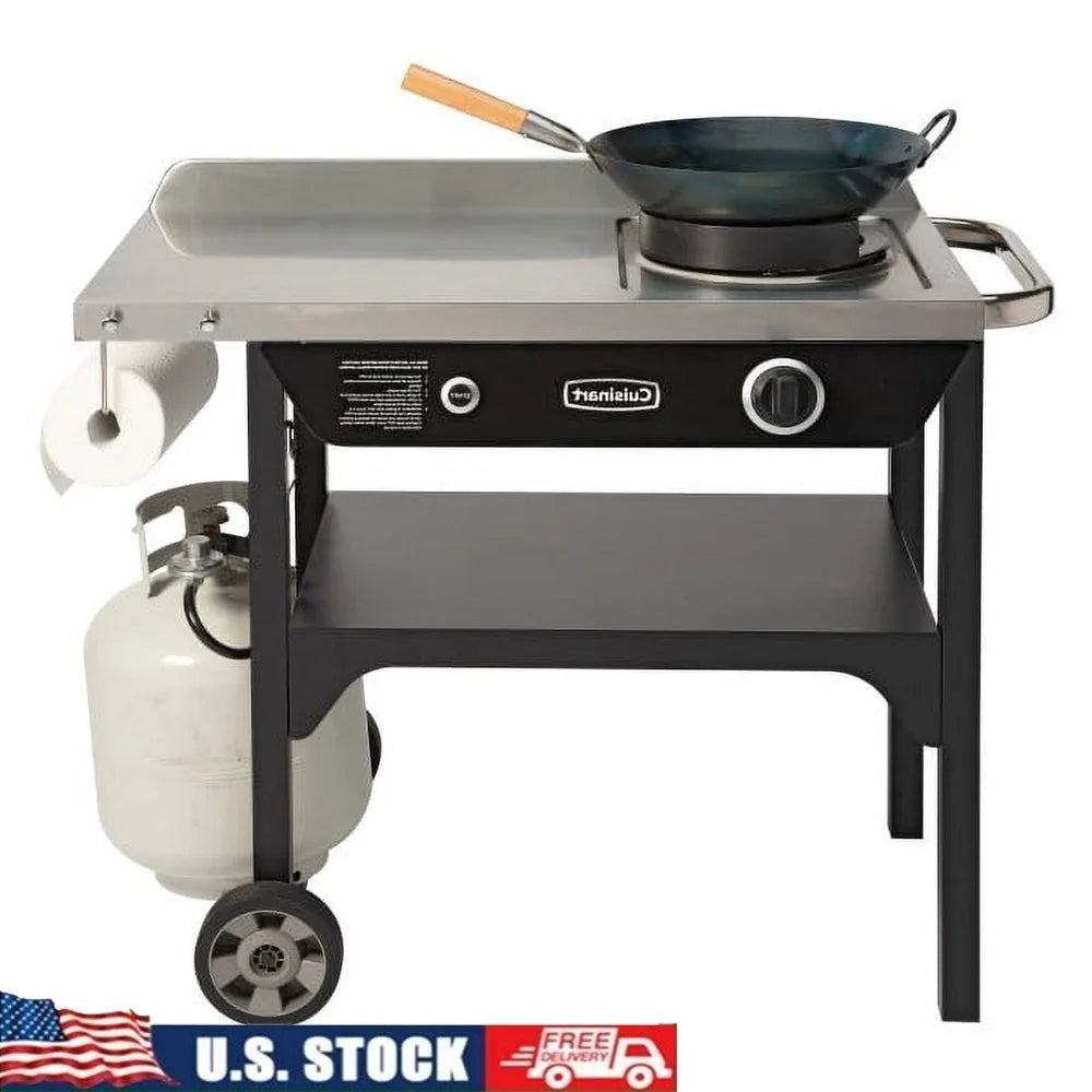 Outdoor Wok Station with 50,000 BTU Propane Burner